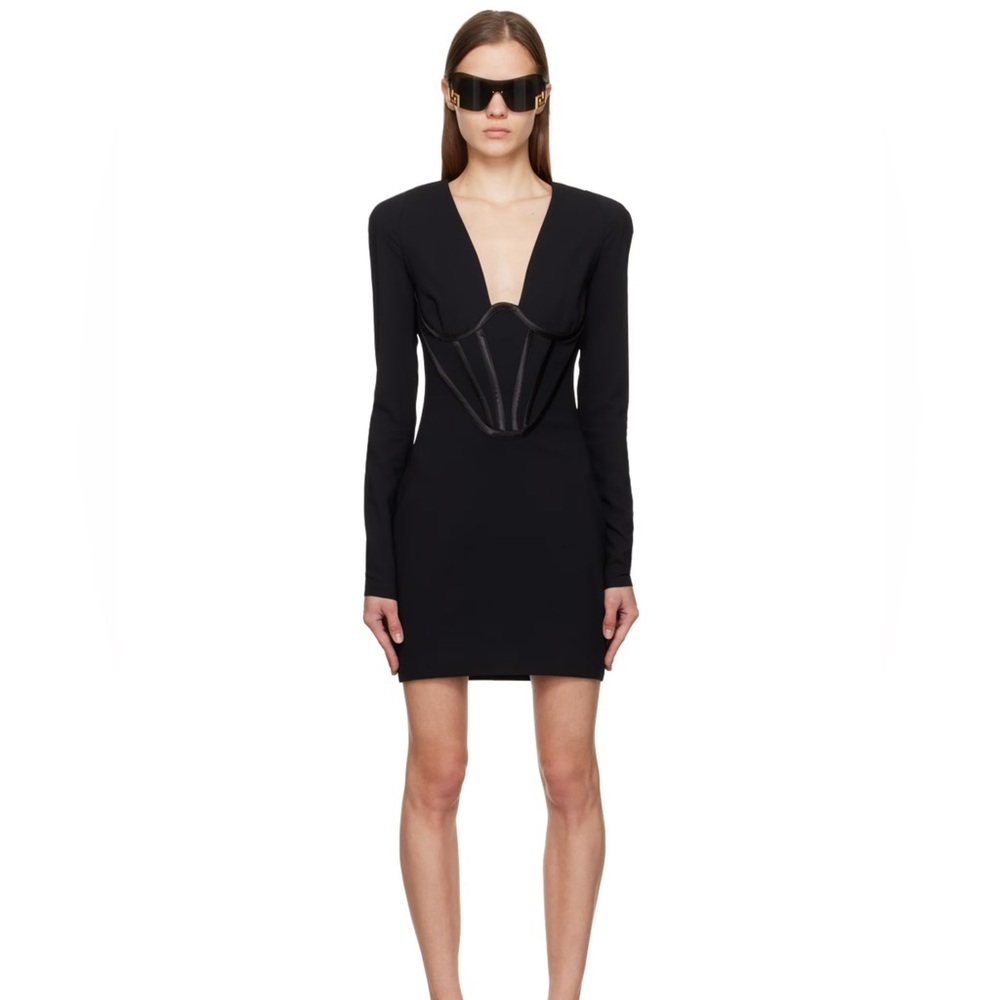 Versace Corset Black Dress Size 4